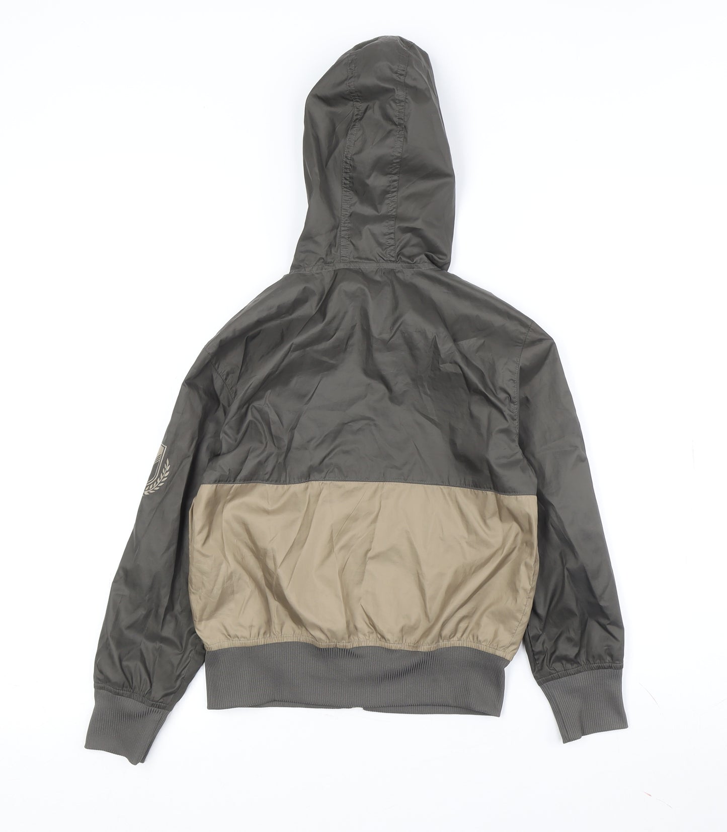 Adidas Boys Green and Brown Windbreaker Jacket 10-11 Years
