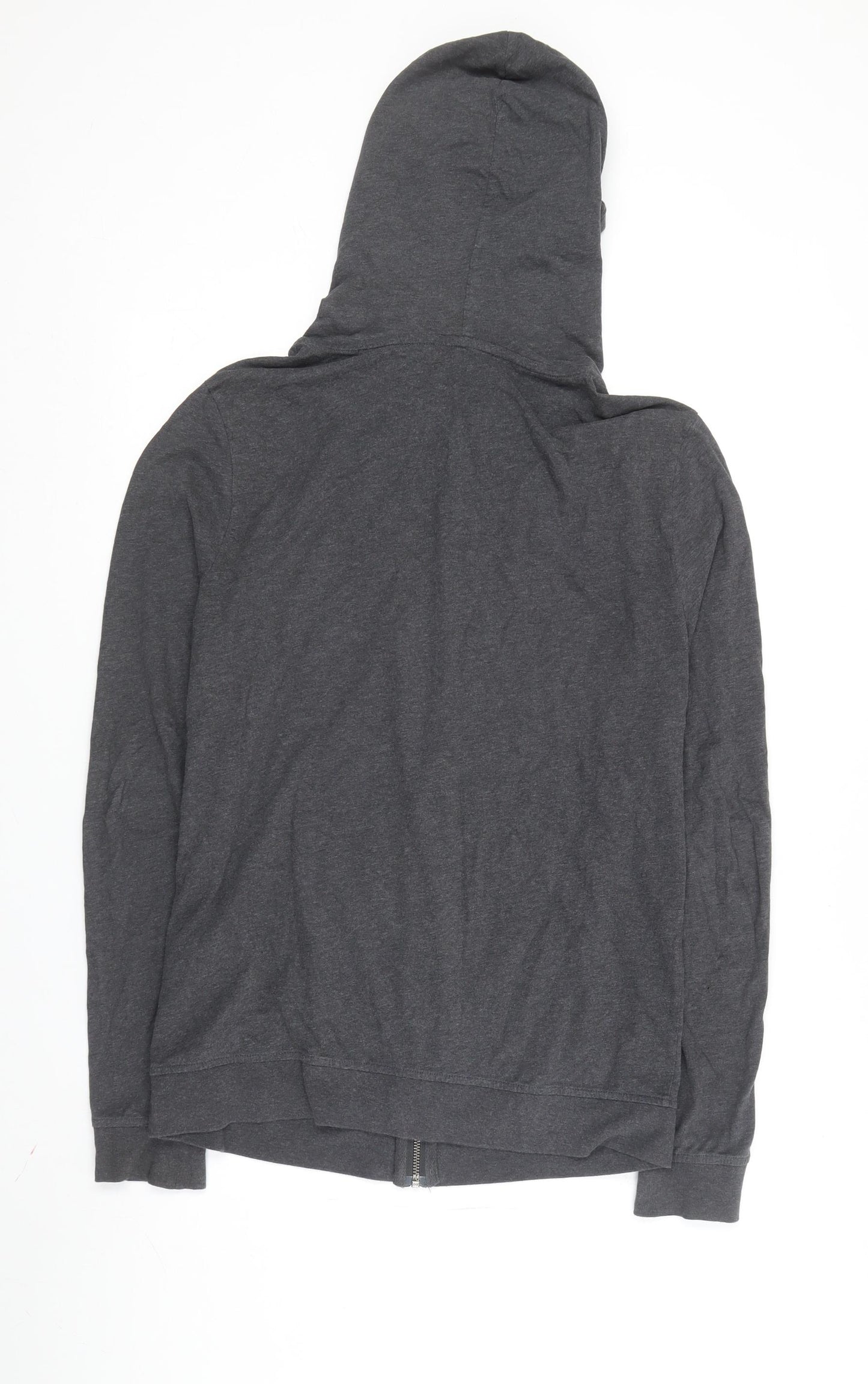 AllSaints Mens Grey Full Zip Hoodie, Medium, Stylish & Comfy