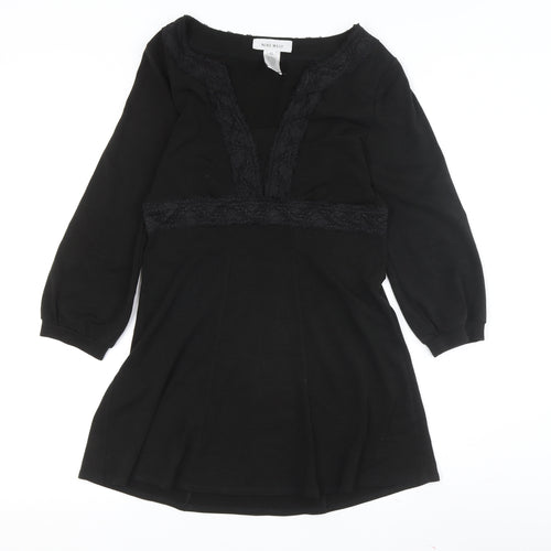 Nine West Women's Black V-Neck Knit Top XS