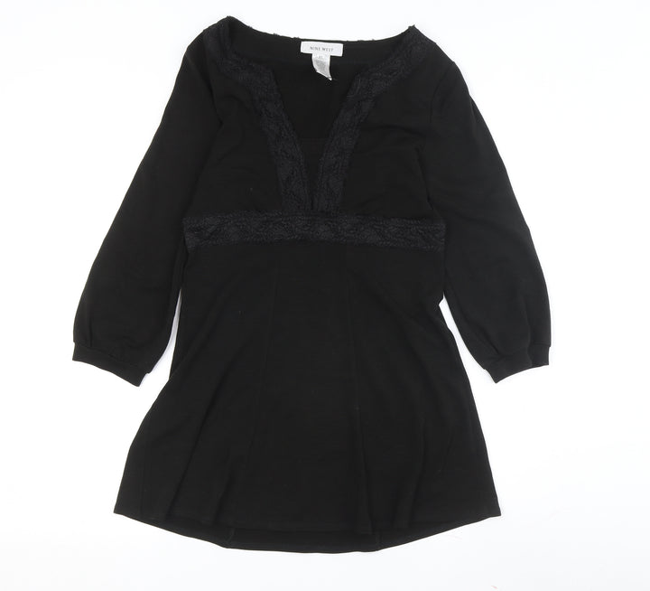 Nine West Women's Black V-Neck Knit Top XS