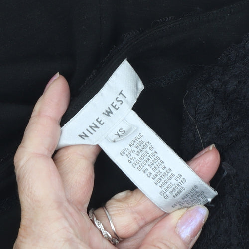 Nine West Women's Black V-Neck Knit Top XS