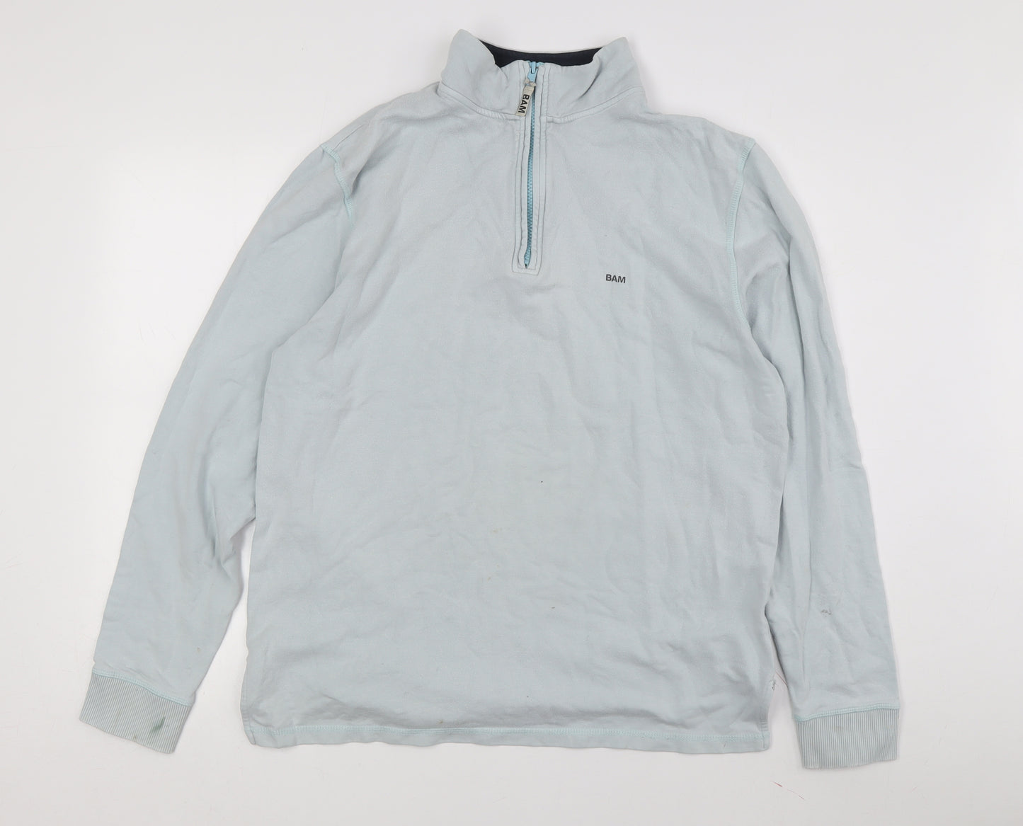 BAM Men's Blue 1/4 Zip Sweatshirt M