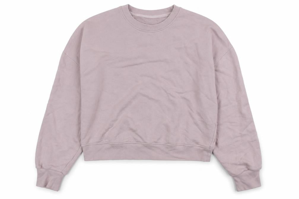 Front view of Frank And Oak Women's Pink Pullover Sweatshirt, size S