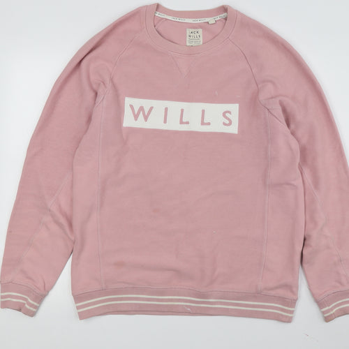 Jack Wills Women's Pink M Pullover Sweatshirt