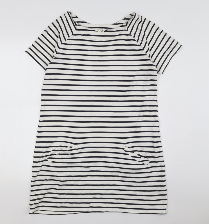 White Stuff Women's Striped T-Shirt Dress Size 12
