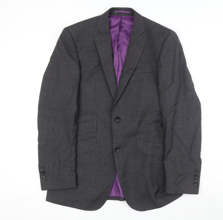 Moss 1851 Grey Men's Blazer, Size 36R, Regular Fit
