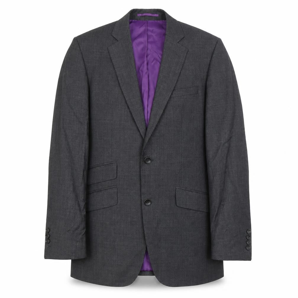 Front view of Moss 1851 Grey Men's Blazer, size 36R, Regular Fit