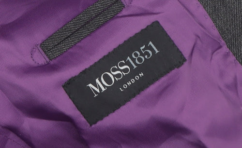 Moss 1851 Grey Men's Blazer, Size 36R, Regular Fit