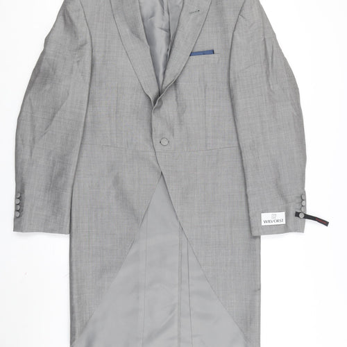 Wilvorst Men's Grey Slim Tuxedo Jacket, 38, Formal