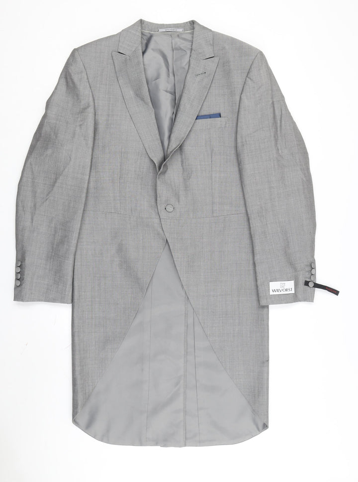 Wilvorst Men's Grey Slim Tuxedo Jacket, 38, Formal