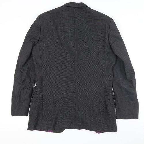 Remus Uomo Men's Black Blazer, Size 38R, Formal Wear