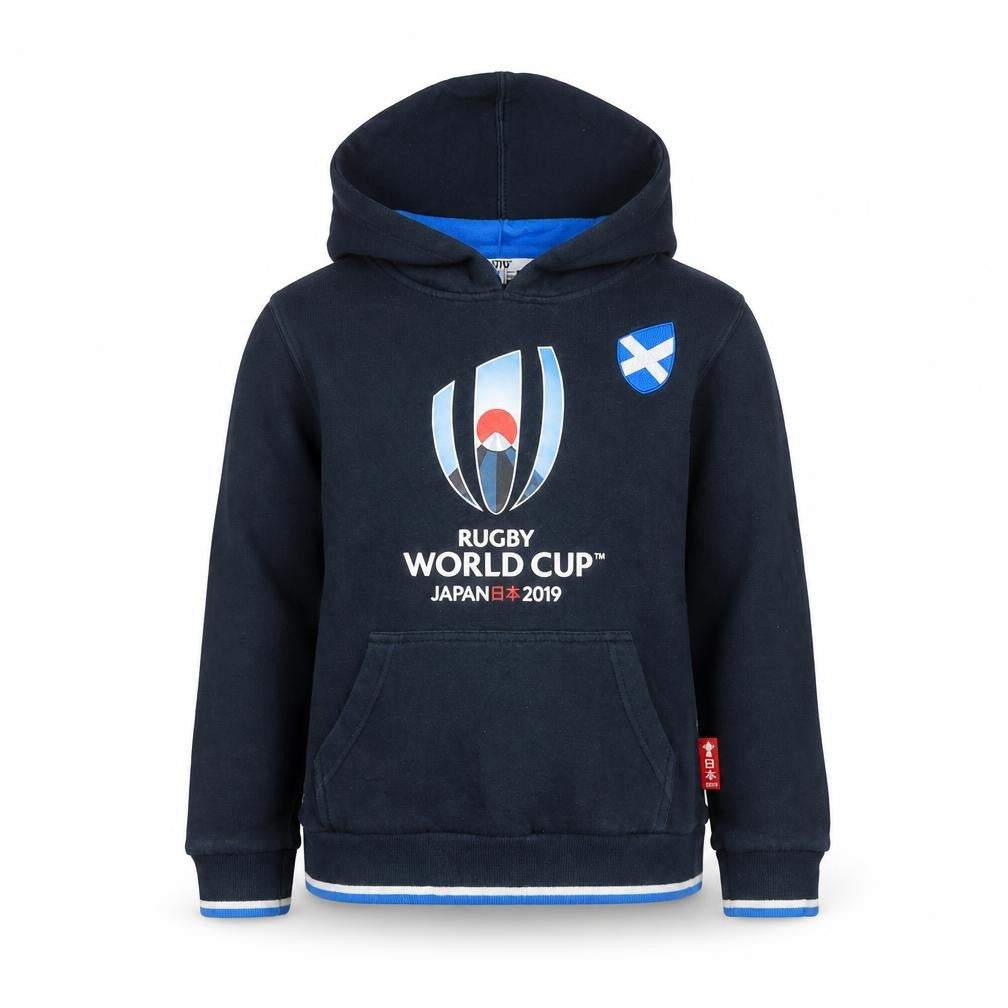 Front view of Rugby World Cup Navy boys’ hoodie 9-10 years