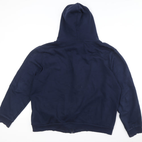 LFC Men's Blue Full Zip Hoodie XL with Logo