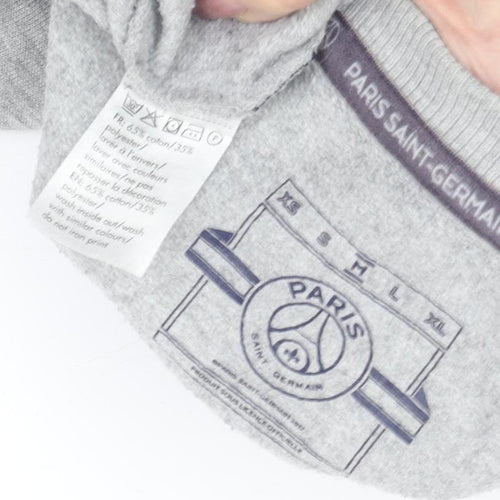Paris Saint-Germain Grey Unisex Logo Sweatshirt M Pullover