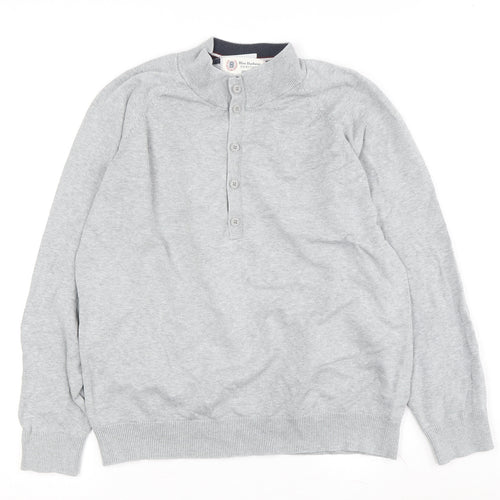 Marks and Spencer Men’s Grey Henley Jumper L