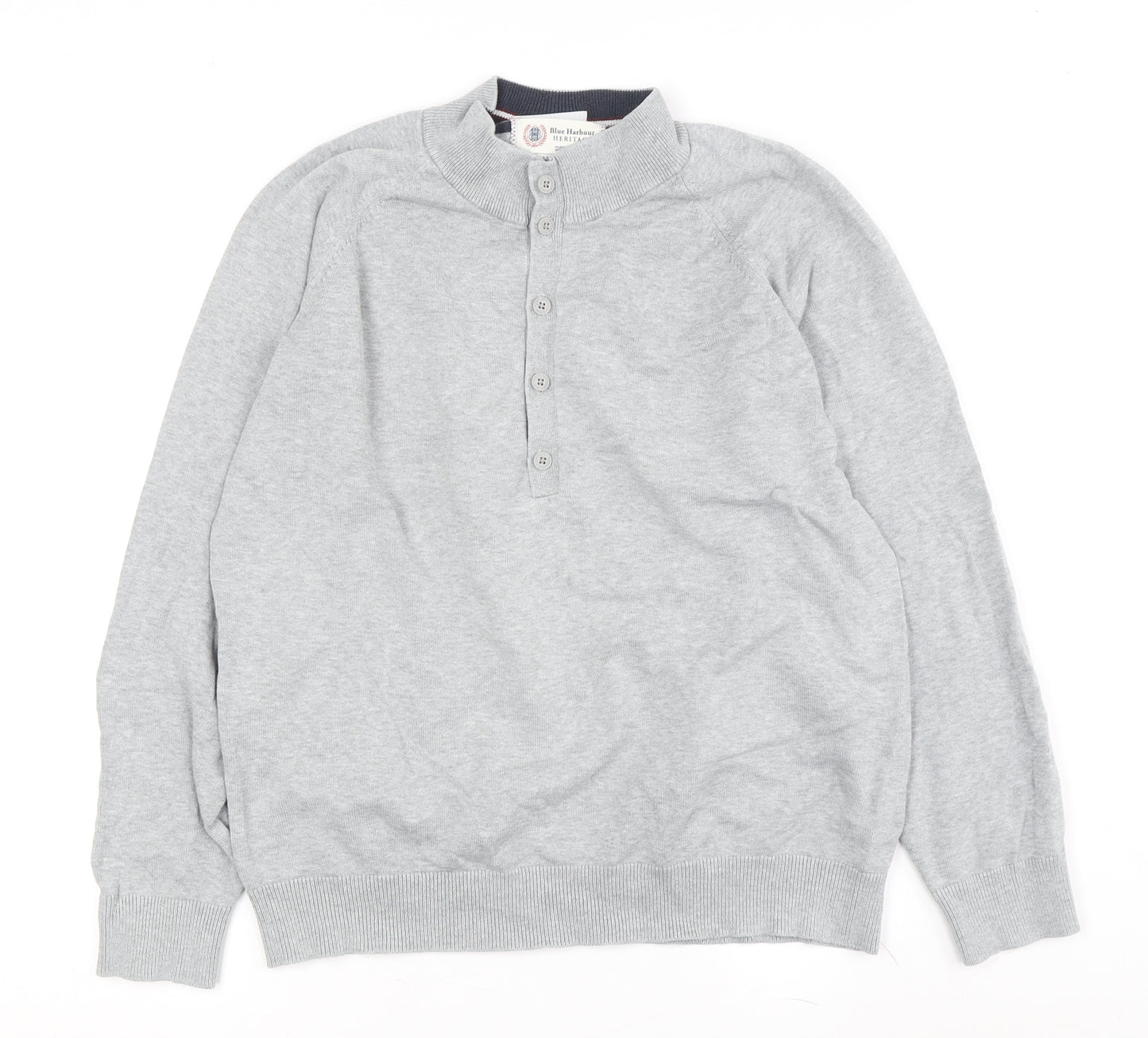 Marks and Spencer Men’s Grey Henley Jumper L