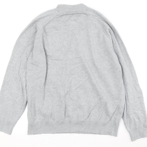 Marks and Spencer Men’s Grey Henley Jumper L