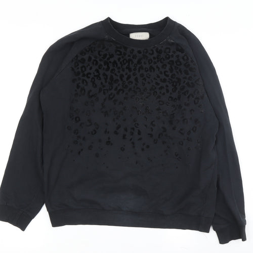 Coast Women's Black Animal Print Sweatshirt M