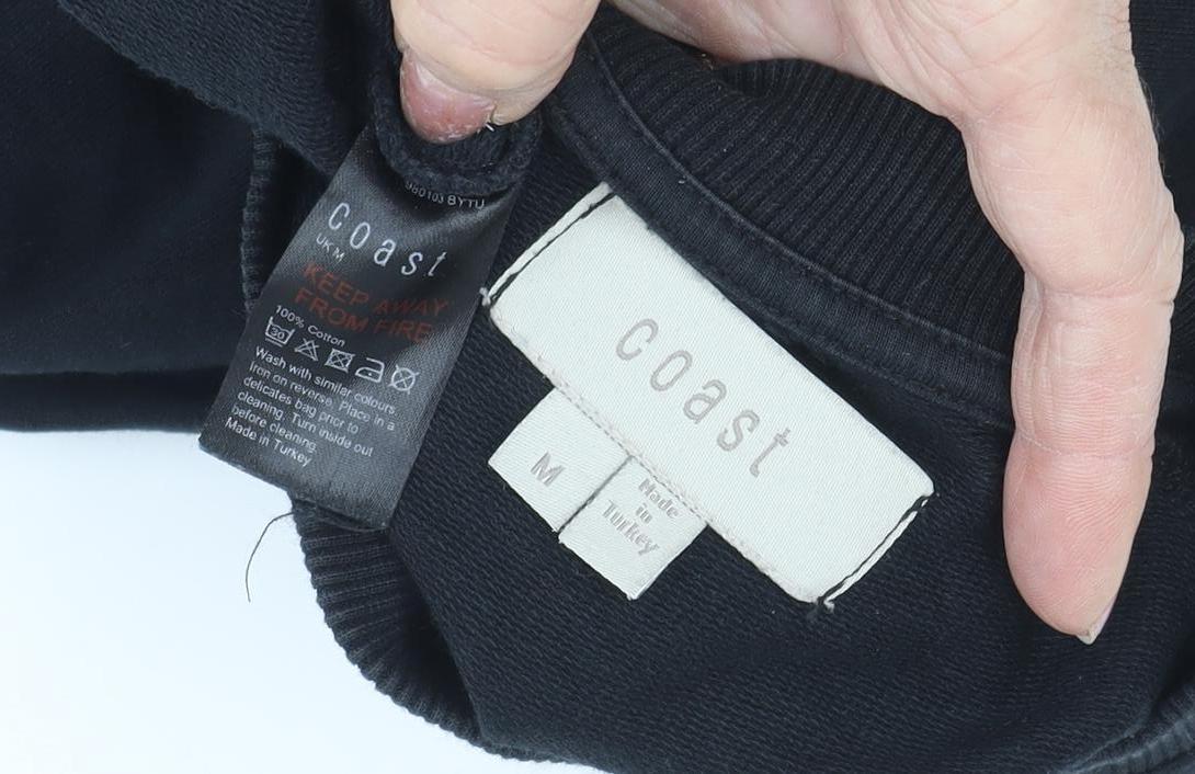 Coast Women's Black Animal Print Sweatshirt M