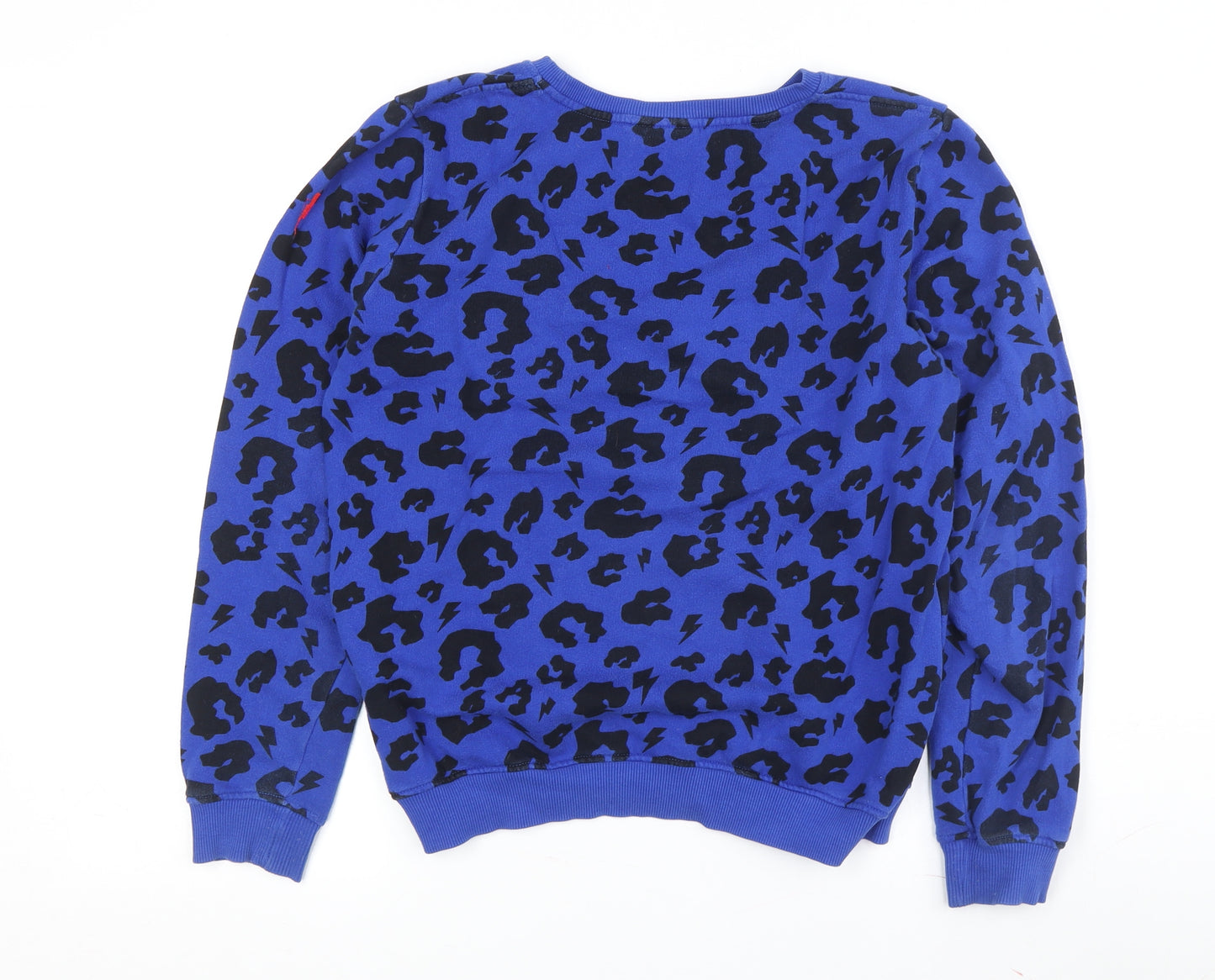Scamp & Dude Women's Blue Animal Print Pullover Sweatshirt