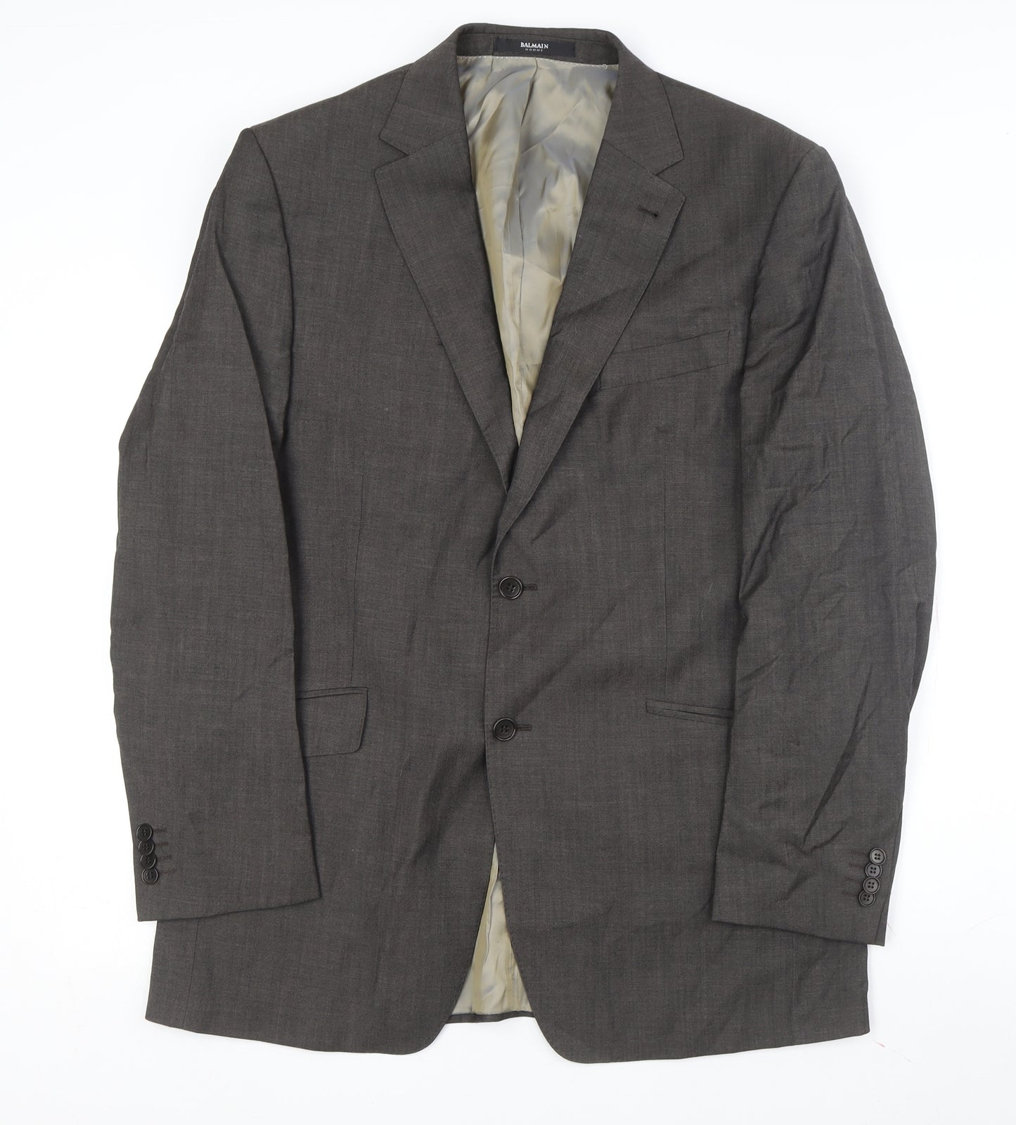 Balmain Homme Grey Blazer, Long, Men's Size 42L