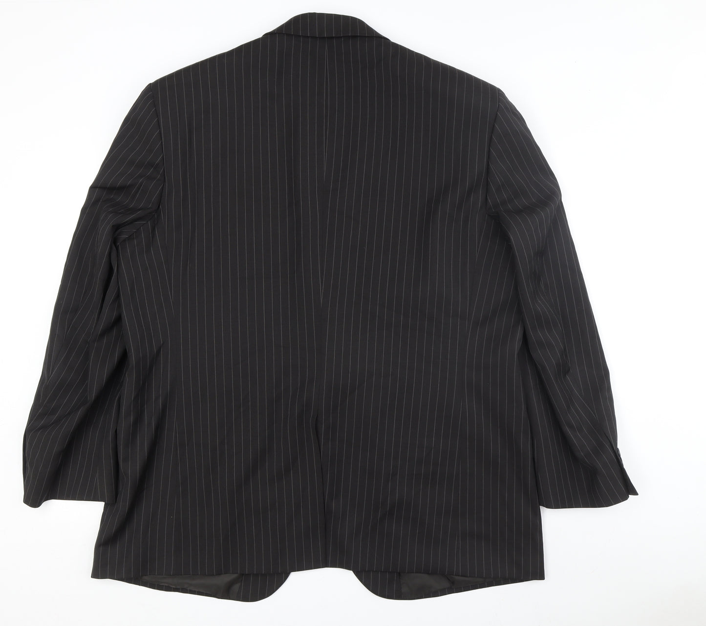 Centaur Men's Black Pinstripe Suit Jacket 48R