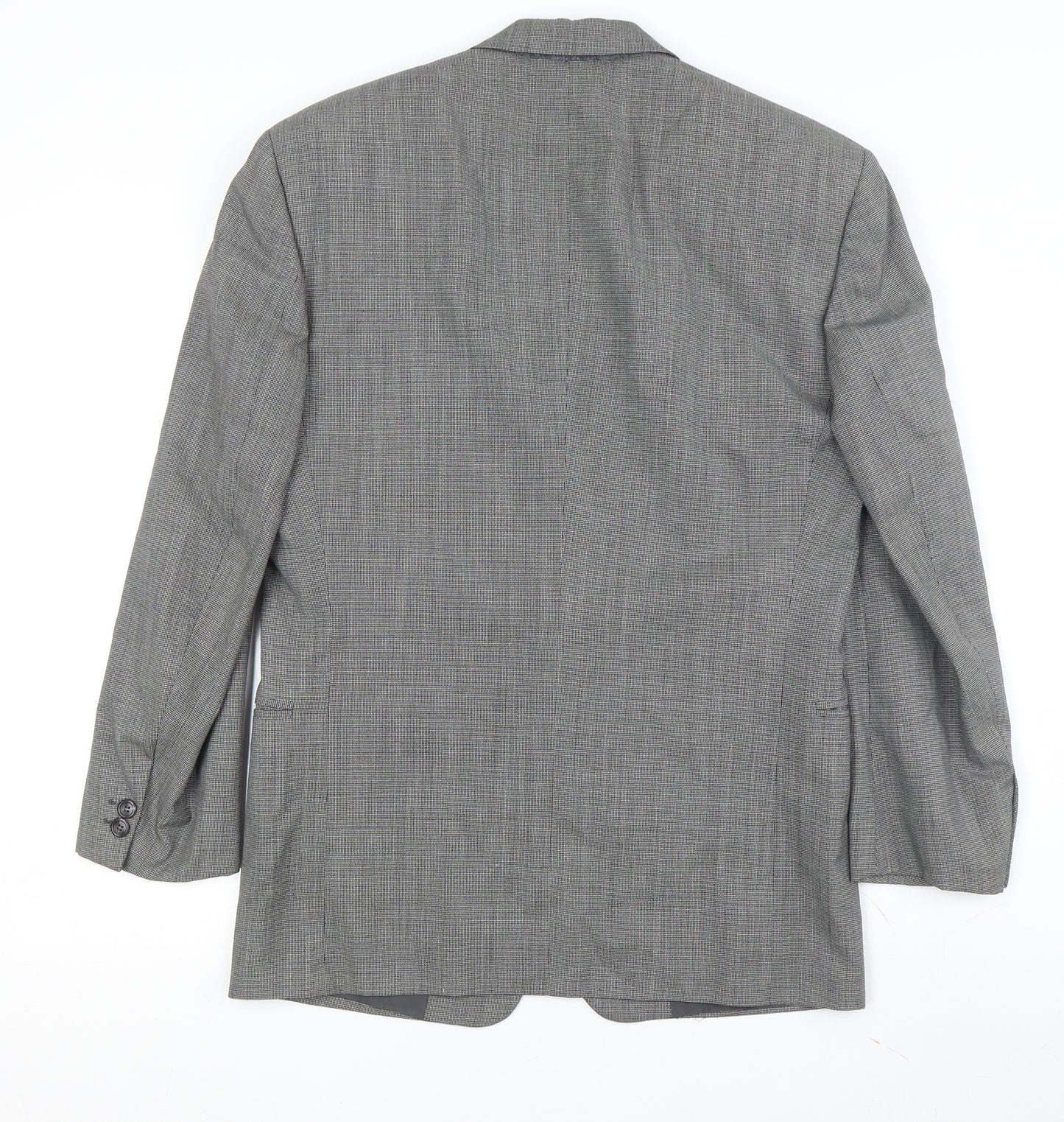 Red's Collection Men's Grey Check Blazer, Single-Breasted 46R