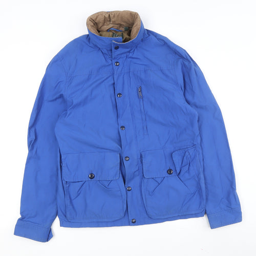 J.Crew Men's Blue Military Jacket, S, Lined, Button-Up