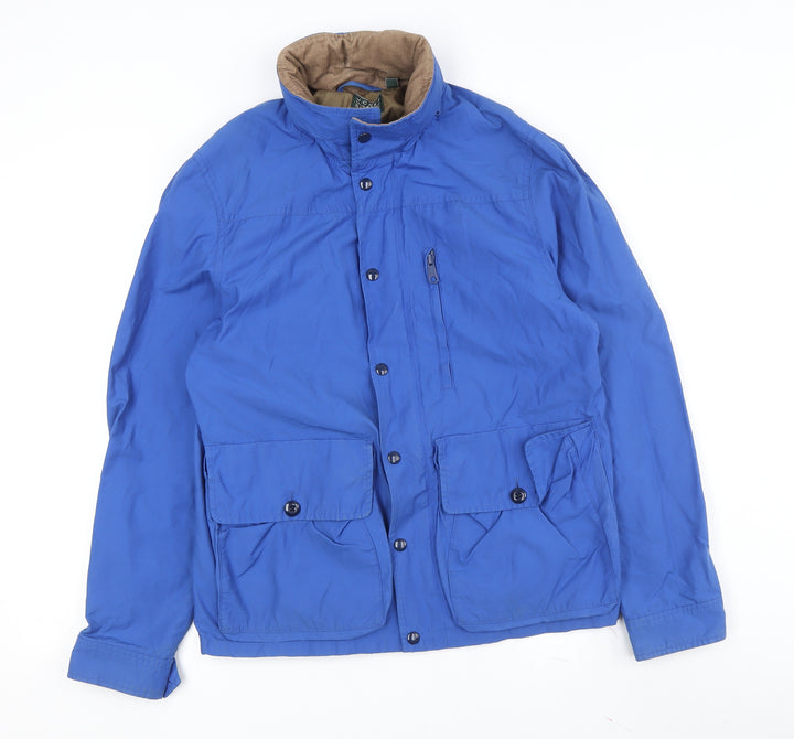 J.Crew Men's Blue Military Jacket, S, Lined, Button-Up