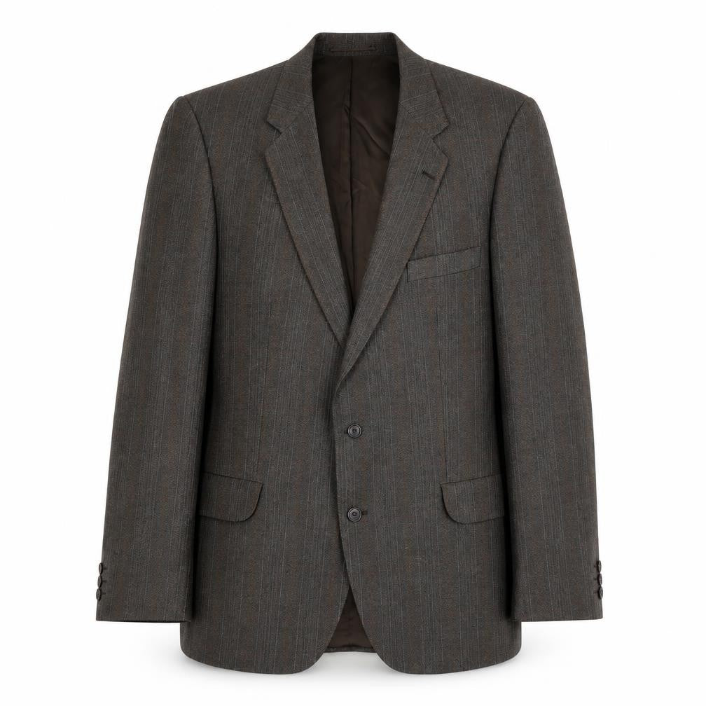 Front view of Magee Men's Brown Tweed Blazer 42L Classic Formal