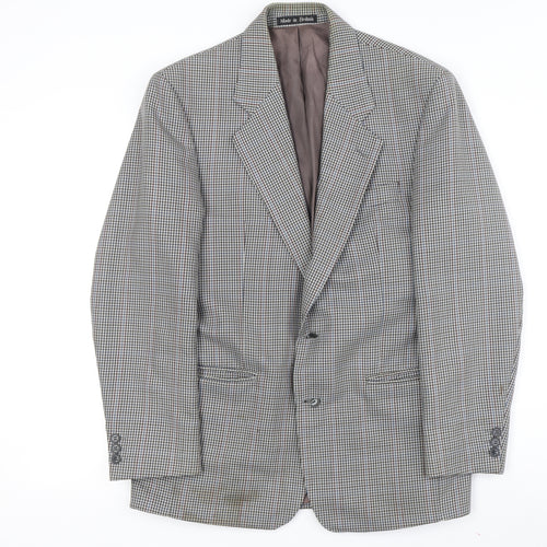 Brook Taverner Men's Grey Check Blazer, Size 38, Good Condition