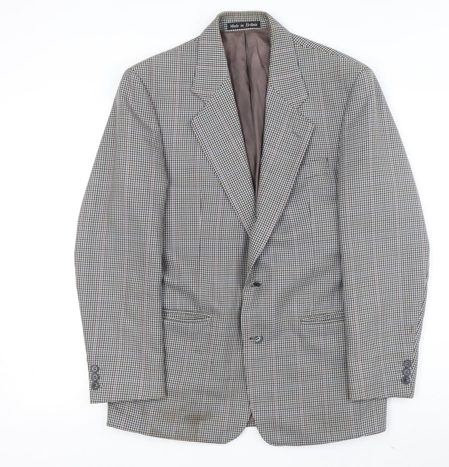 Brook Taverner Men's Grey Check Blazer, Size 38, Good Condition