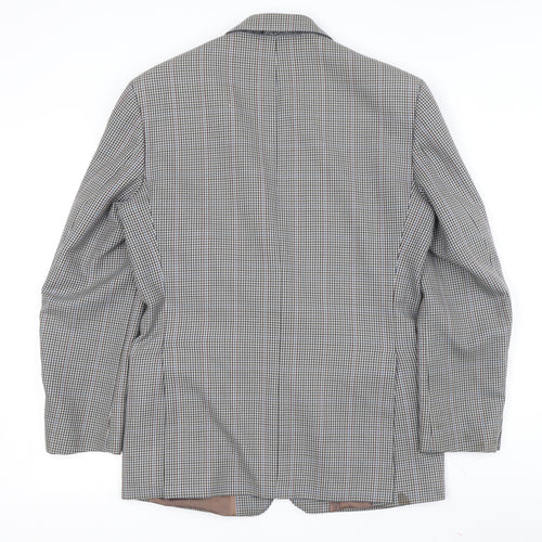 Brook Taverner Men's Grey Check Blazer, Size 38, Good Condition