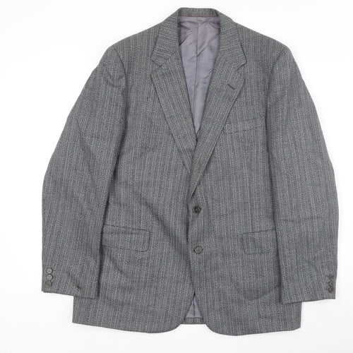 Chester Barrie Men's Grey Herringbone Blazer Size 44R