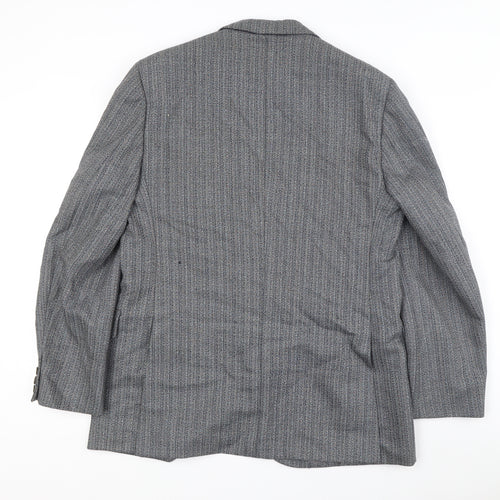 Chester Barrie Men's Grey Herringbone Blazer Size 44R