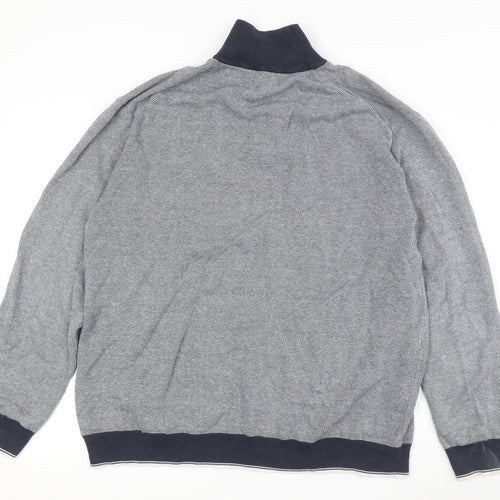 Marks and Spencer Men's Grey 1/2 Zip Knit Jumper XL