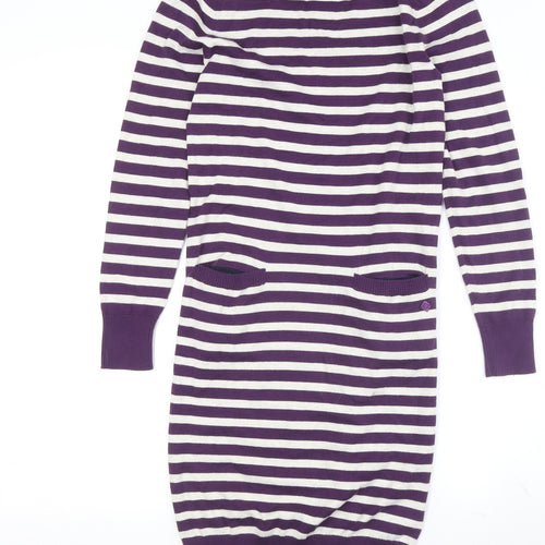 Henri Lloyd Striped Women's Purple XS Knit Jumper Dress