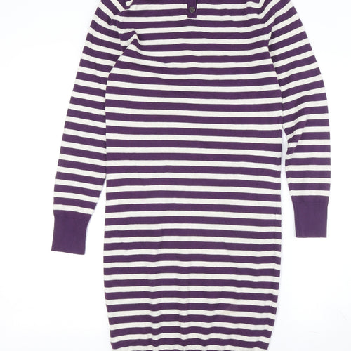 Henri Lloyd Striped Women's Purple XS Knit Jumper Dress