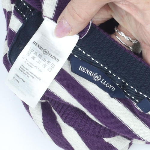 Henri Lloyd Striped Women's Purple XS Knit Jumper Dress