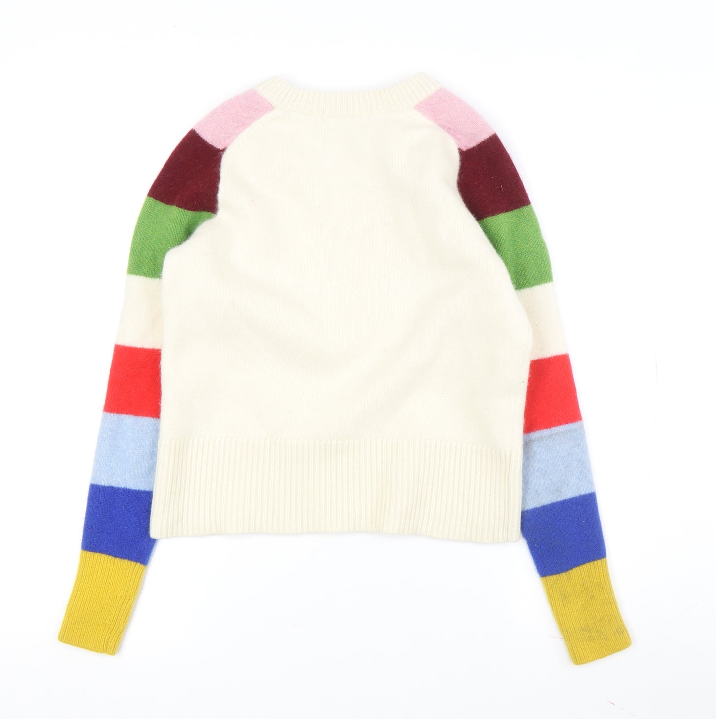 Boden Women's Ivory Multicoloured Pullover Jumper, Size S