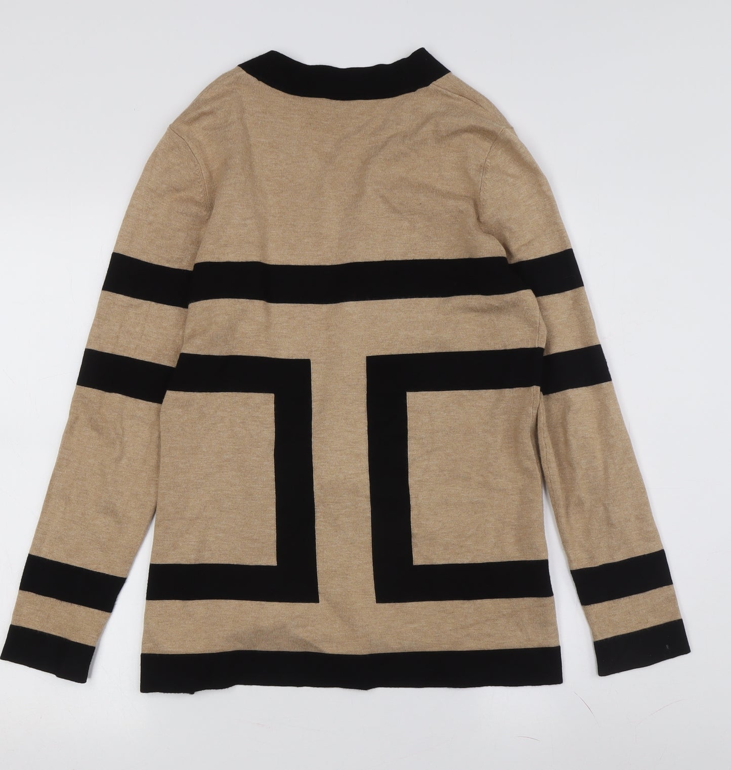 CC Women's Beige Black Cardigan Small Regular