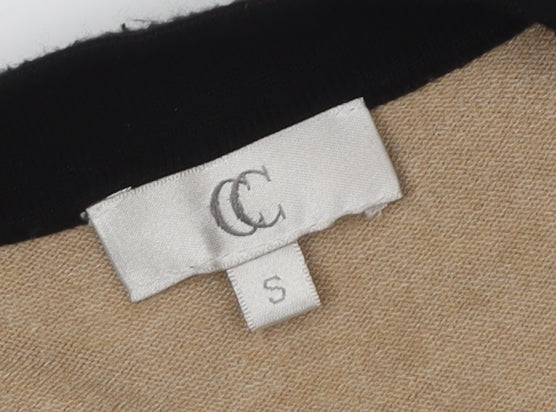 CC Women's Beige Black Cardigan Small Regular