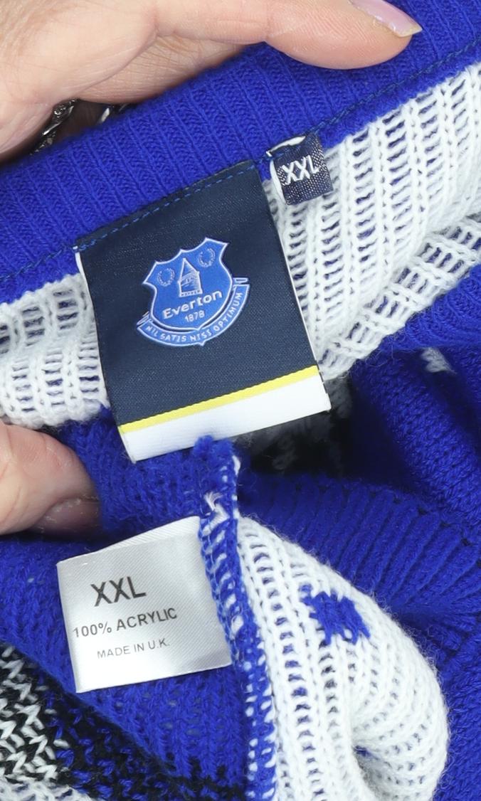 Everton Men's Blue 2XL Christmas Jumper