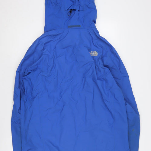The North Face Men's Blue Hooded Waterproof Jacket L