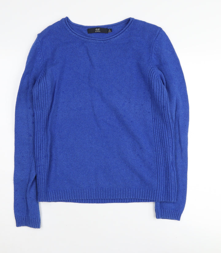 Isle Women's Blue Jumper, Size S, Round Neck