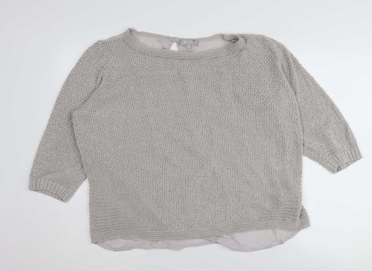 Per Una Women's Grey Pullover Jumper Size 18
