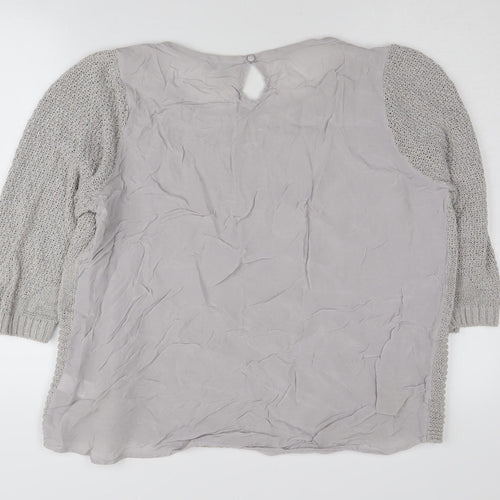 Per Una Women's Grey Pullover Jumper Size 18