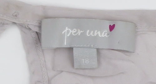 Per Una Women's Grey Pullover Jumper Size 18