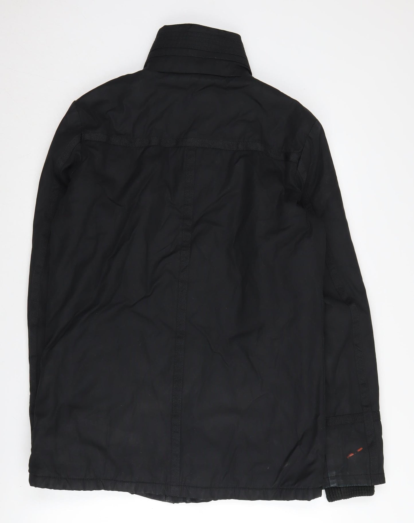 Firetrap Men's Black Military Jacket S Casual Stand-Up Collar