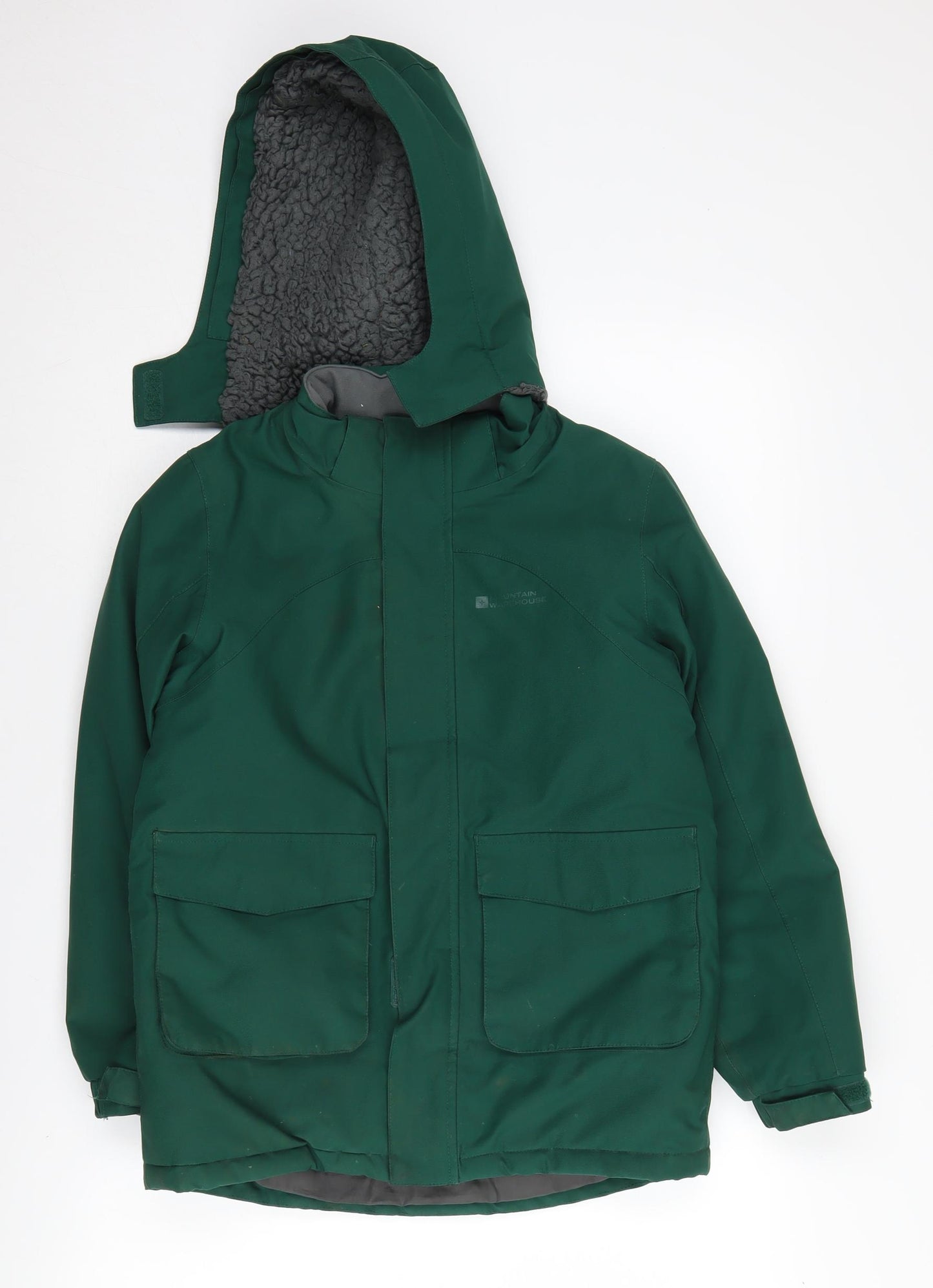 Mountain Warehouse Boys Green Waterproof Parka Coat 9-10 Yrs